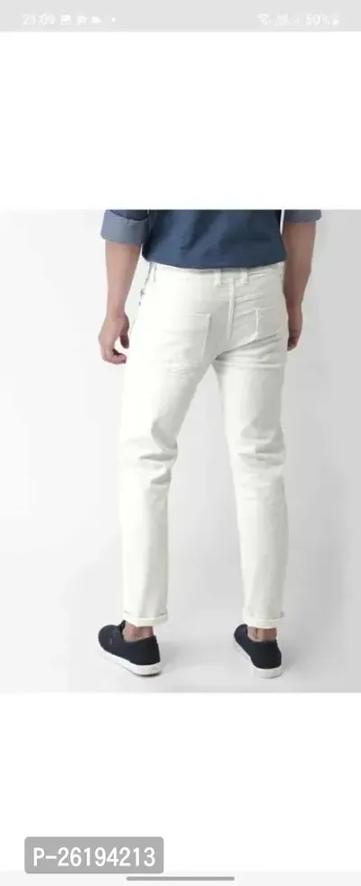 Stylish Cotton Blend Mid-Rise Jeans For Men-thumb2