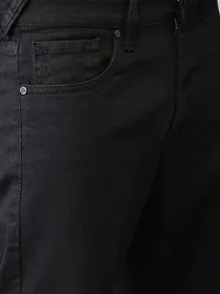 Stylish Black Cotton Blend Mid-Rise Jeans For Men-thumb4
