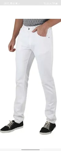 Stylish Cotton Blend Mid-Rise Jeans For Men-thumb2