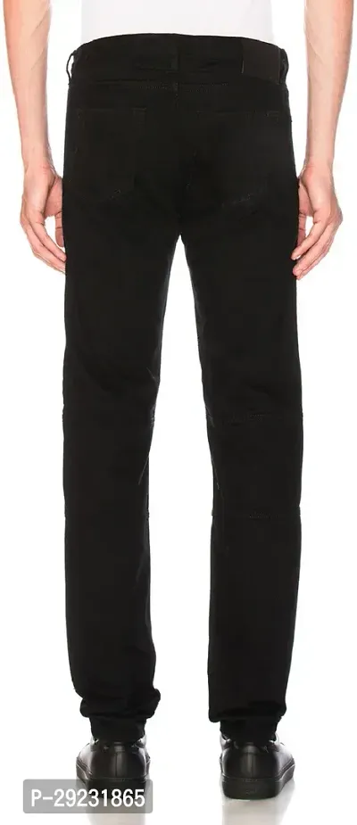 Stylish Black Denim Mid-Rise Jeans For Men-thumb2