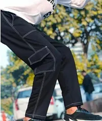 Stylish Black Denim Solid Mid-Rise Jeans For Men-thumb2