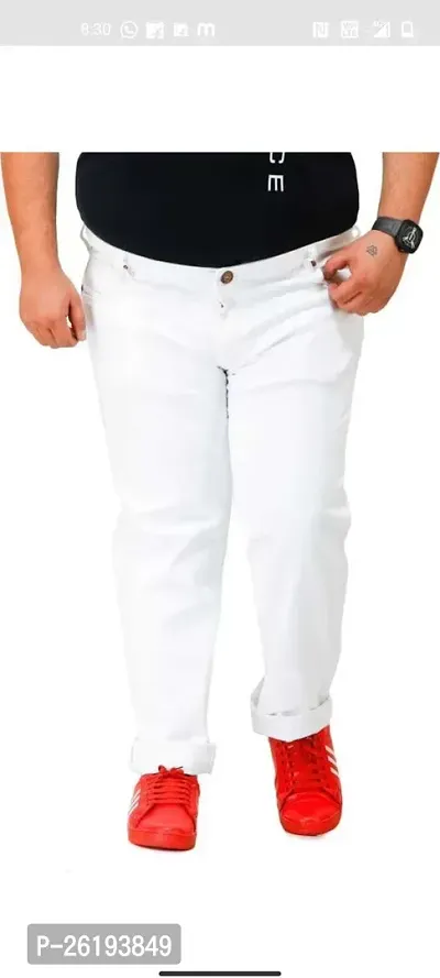 Stylish Cotton Blend Mid-Rise Jeans For Men