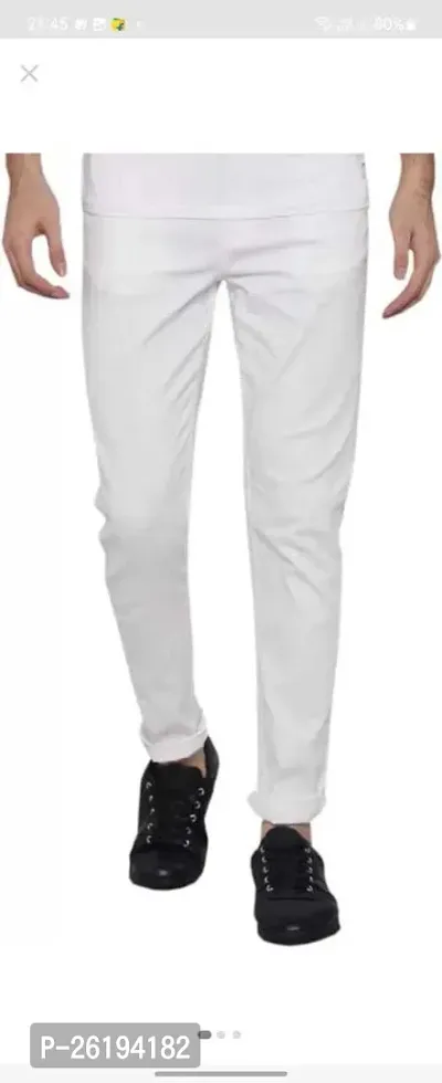 Stylish Cotton Blend Mid-Rise Jeans For Men