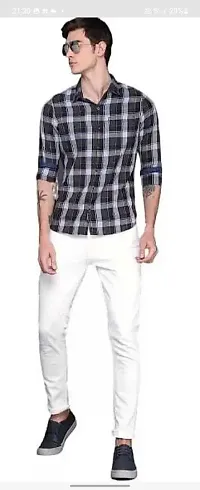 Stylish Cotton Blend Mid-Rise Jeans For Men-thumb1