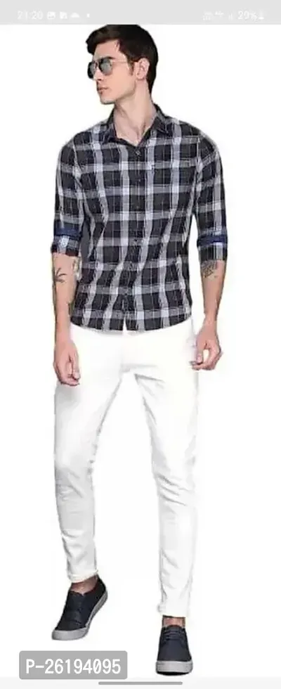 Stylish Cotton Blend Mid-Rise Jeans For Men-thumb2