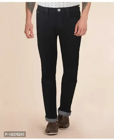 Men Plain Black Jeans