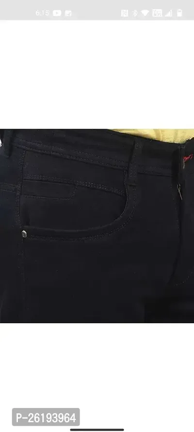 Stylish Cotton Blend Mid-Rise Jeans For Men-thumb3