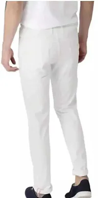 Stylish White Cotton Blend Mid-Rise Jeans For Men-thumb1