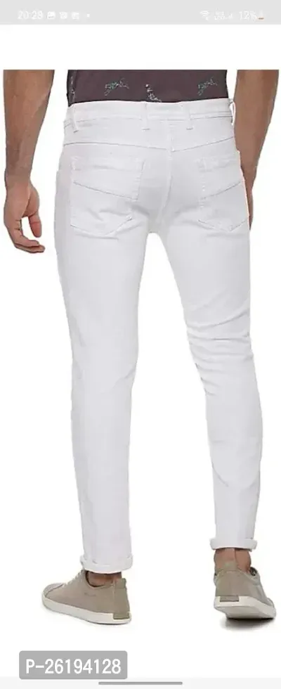 Stylish Cotton Blend Mid-Rise Jeans For Men-thumb2