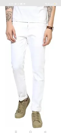 Stylish Cotton Blend Mid-Rise Jeans For Men-thumb1