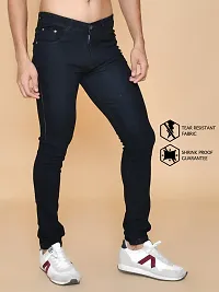 Stylish Black Denim Mid-Rise Jeans For Men-thumb2