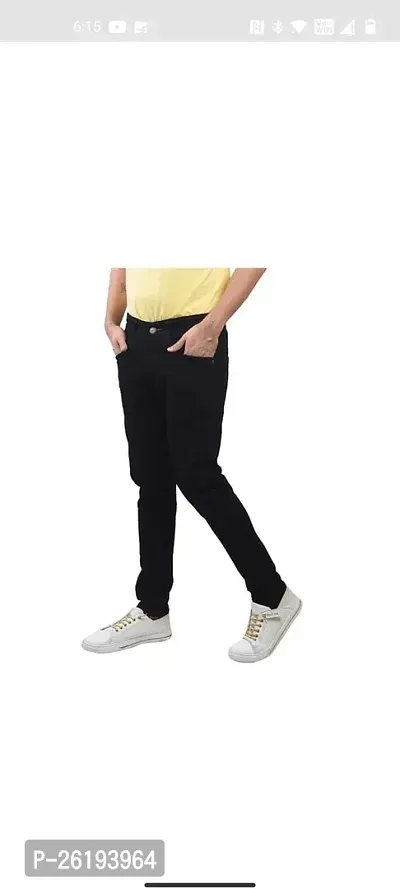 Stylish Cotton Blend Mid-Rise Jeans For Men-thumb2