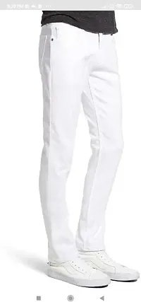 Stylish Cotton Blend Mid-Rise Jeans For Men-thumb2