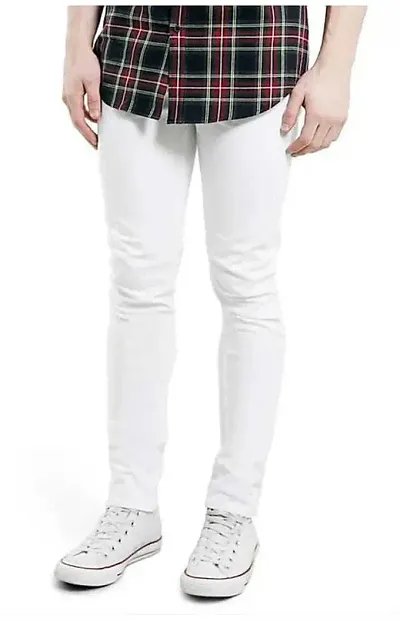 White Strechable Denims