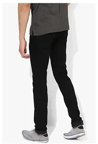 Men Plain Black Jeans-thumb1