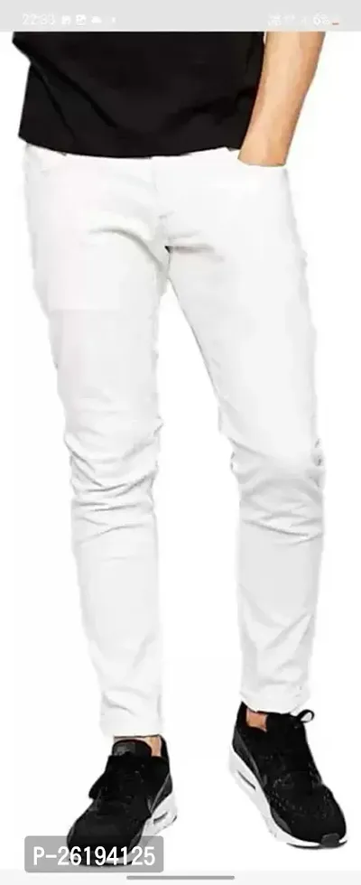 Stylish Cotton Blend Mid-Rise Jeans For Men-thumb2