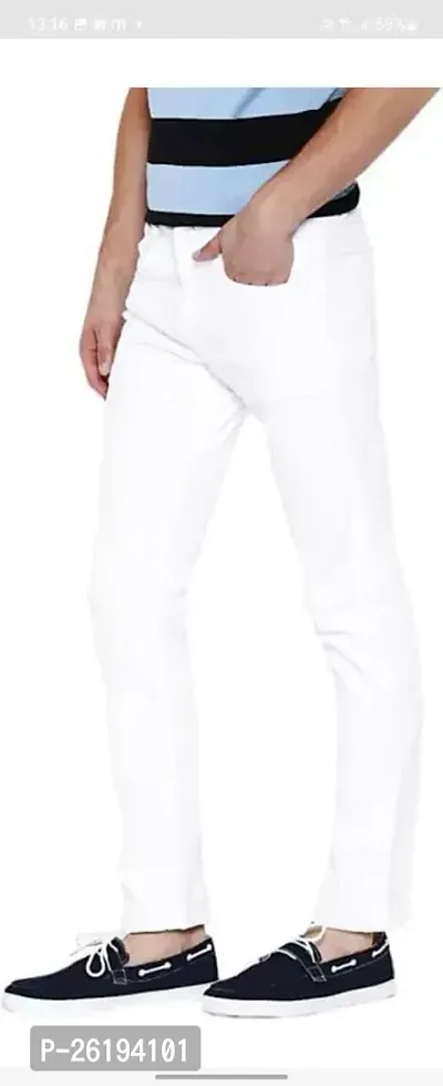 Stylish Cotton Blend Mid-Rise Jeans For Men-thumb2