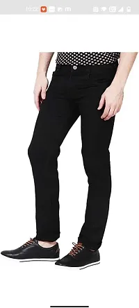 Stylish Cotton Blend Mid-Rise Jeans For Men-thumb2