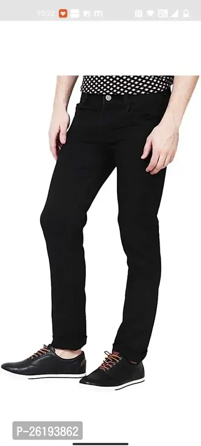 Stylish Cotton Blend Mid-Rise Jeans For Men-thumb3