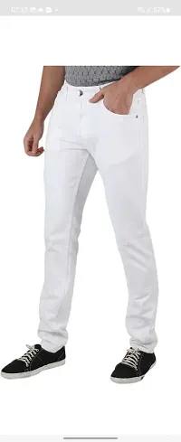 Stylish Cotton Blend Mid-Rise Jeans For Men-thumb1