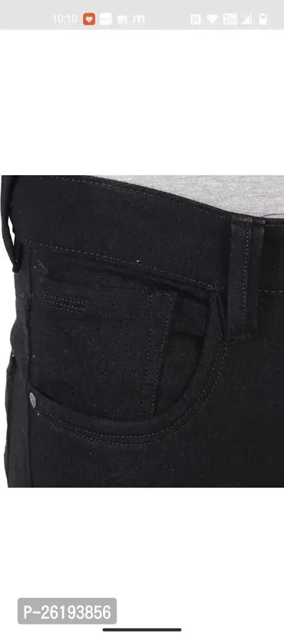 Stylish Cotton Blend Mid-Rise Jeans For Men-thumb2