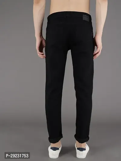 Stylish Black Polycotton Mid-Rise Jeans For Men-thumb2