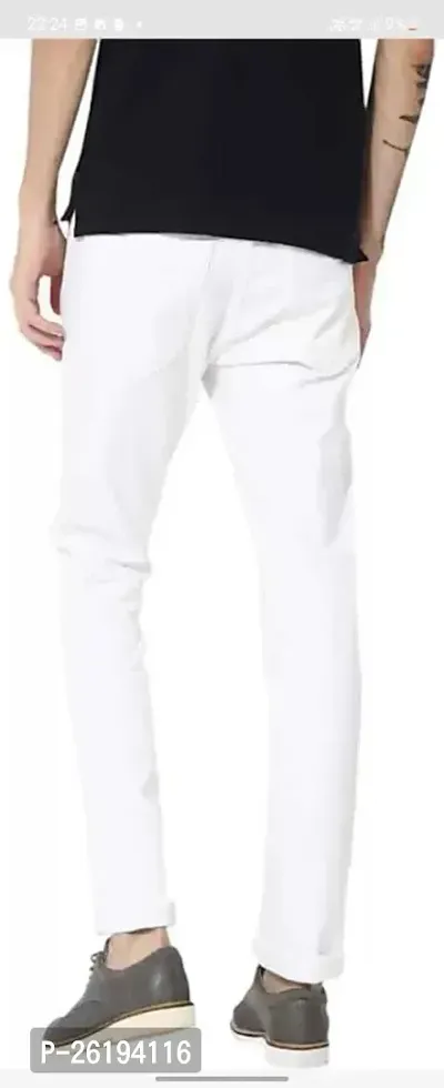 Stylish Cotton Blend Mid-Rise Jeans For Men-thumb2