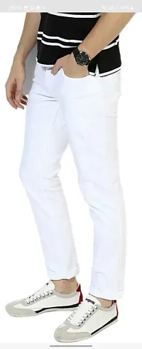 Stylish Cotton Blend Mid-Rise Jeans For Men-thumb2