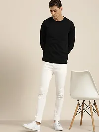 ether Stylish White Pure Cotton Mid-Rise Jeans For Men-thumb4