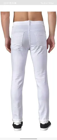 Stylish Cotton Blend Mid-Rise Jeans For Men-thumb1