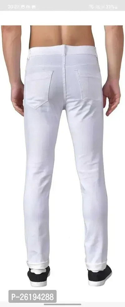 Stylish Cotton Blend Mid-Rise Jeans For Men-thumb2