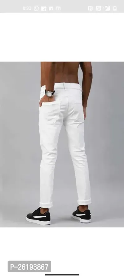 Stylish Cotton Blend Mid-Rise Jeans For Men-thumb2