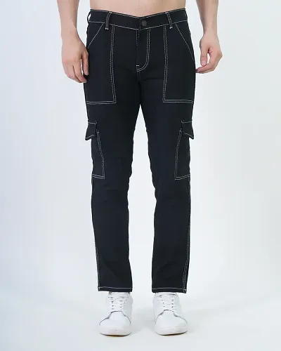 Stylish Solid Mid-Rise Jeans For Men