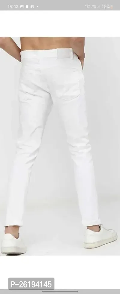 Stylish Cotton Blend Mid-Rise Jeans For Men-thumb2