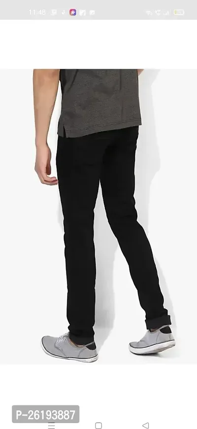 Stylish Cotton Blend Mid-Rise Jeans For Men-thumb3