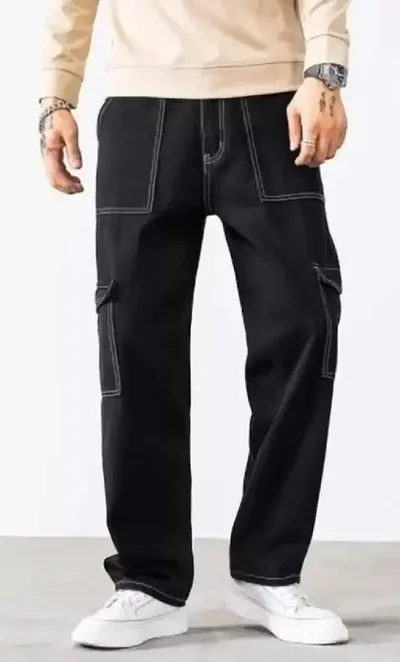 Stylish Solid Mid-Rise Jeans For Men