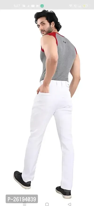 Stylish Cotton Blend Mid-Rise Jeans For Men-thumb3