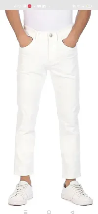 Stylish Cotton Blend Mid-Rise Jeans For Men-thumb1