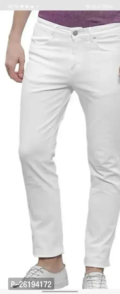 Stylish Cotton Blend Mid-Rise Jeans For Men-thumb3