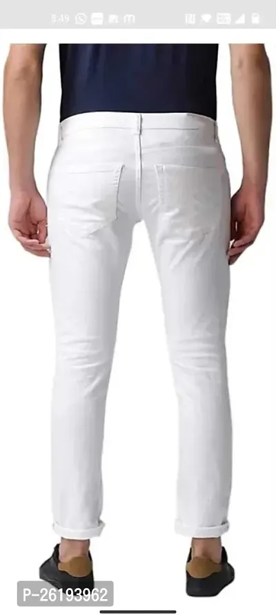 Stylish Cotton Blend Mid-Rise Jeans For Men-thumb2