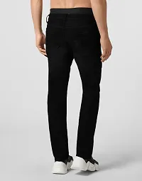 Stylish Black Denim Mid-Rise Jeans For Men-thumb1