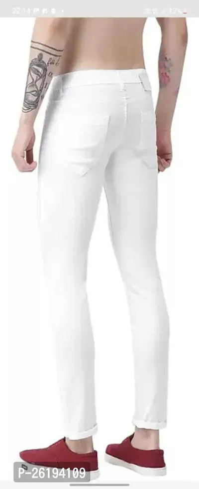 Stylish Cotton Blend Mid-Rise Jeans For Men-thumb2