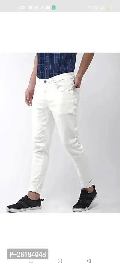 Stylish Cotton Blend Mid-Rise Jeans For Men-thumb3