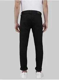 Men Plain Black Jeans-thumb1