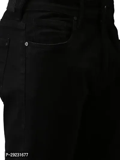 Stylish Black Cotton Blend Mid-Rise Jeans For Men-thumb4