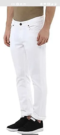 Stylish Cotton Blend Mid-Rise Jeans For Men-thumb1