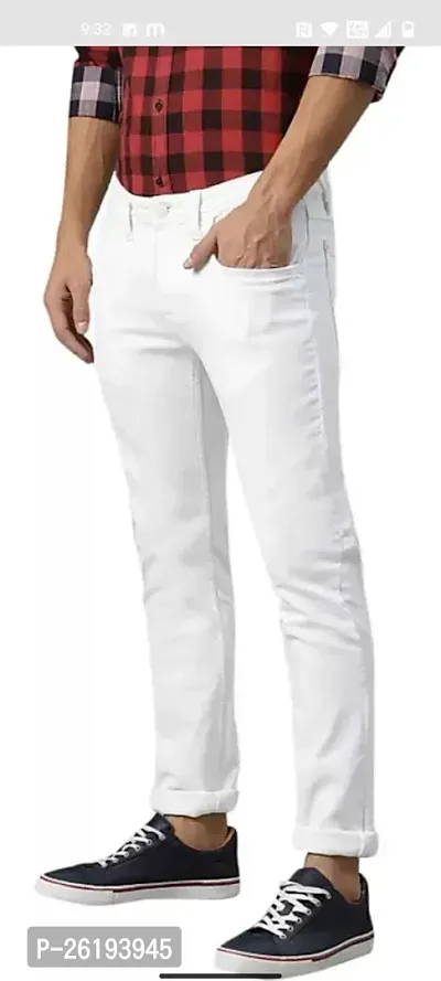 Stylish Cotton Blend Mid-Rise Jeans For Men-thumb2