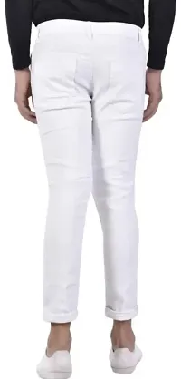 Men Plain White Jeans-thumb1