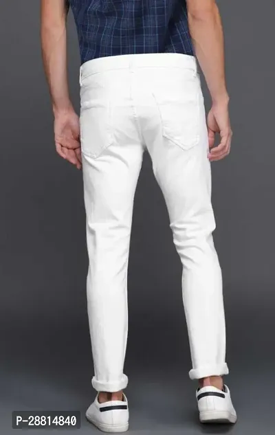SPERICO Stylish White Cotton Blend Mid-Rise Jeans For Men-thumb2