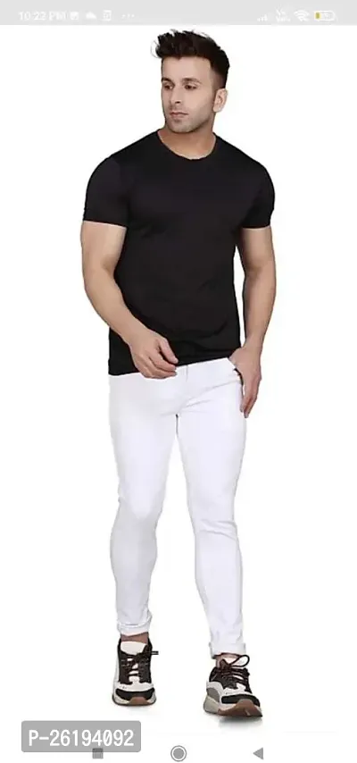 Stylish Cotton Blend Mid-Rise Jeans For Men-thumb4